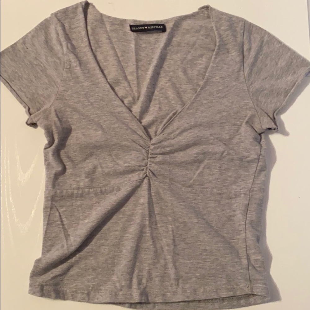 Grey Brandy Melville top